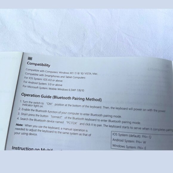 VicTsing Bluetooth Keyboard (PC172A) - Silver - Picture 13 of 15